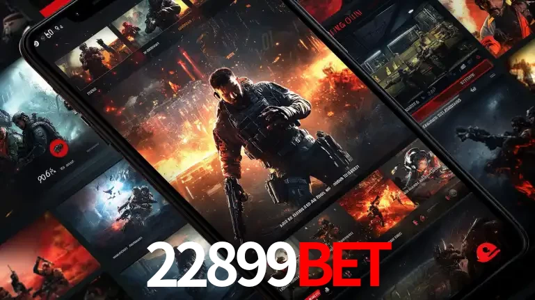 Tela de um celular exibindo uma galeria de jogos de tiro com temática militar, mostrando a variedade de e-sports disponíveis para apostas na plataforma de entretenimento 22899bet.