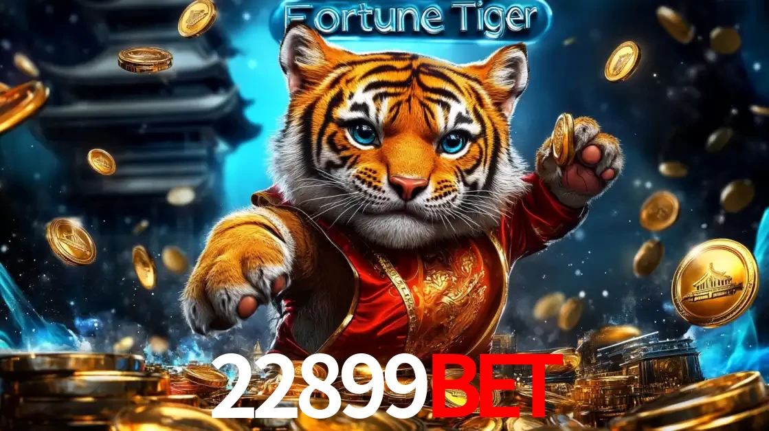 Imagem promocional do jogo de slot Fortune Tiger, com um tigre majestoso em traje tradicional cercado por uma fortuna em moedas de ouro, disponível agora no cassino 22899bet.